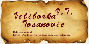 Veliborka Tošanović vizit kartica
